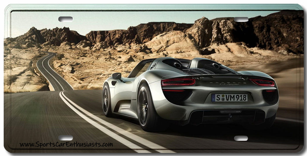 Porsche 918 Spyder Decorative License Plate FREE Shipping Worldwide!!