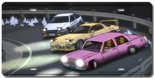 Load image into Gallery viewer, The Simpsons Initial D Drift Decorative License Plate FREE Shipping Worldwide!!