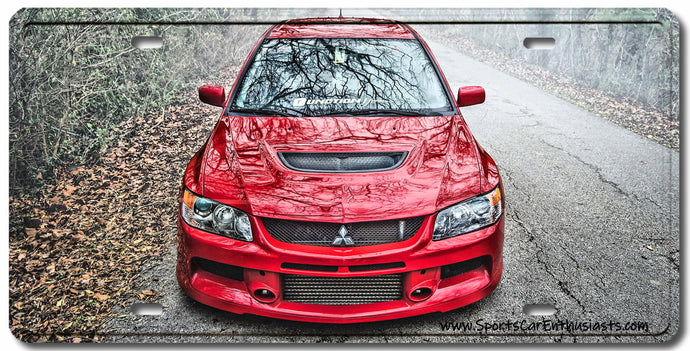 Mitsubishi Lancer Evolution 9 Decorative License Plate FREE Shipping Worldwide!!