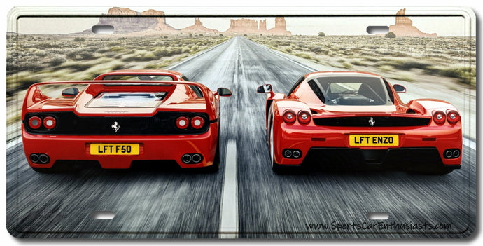 F50 & Enzo Decorative License Plate FREE Shipping Worldwide!!