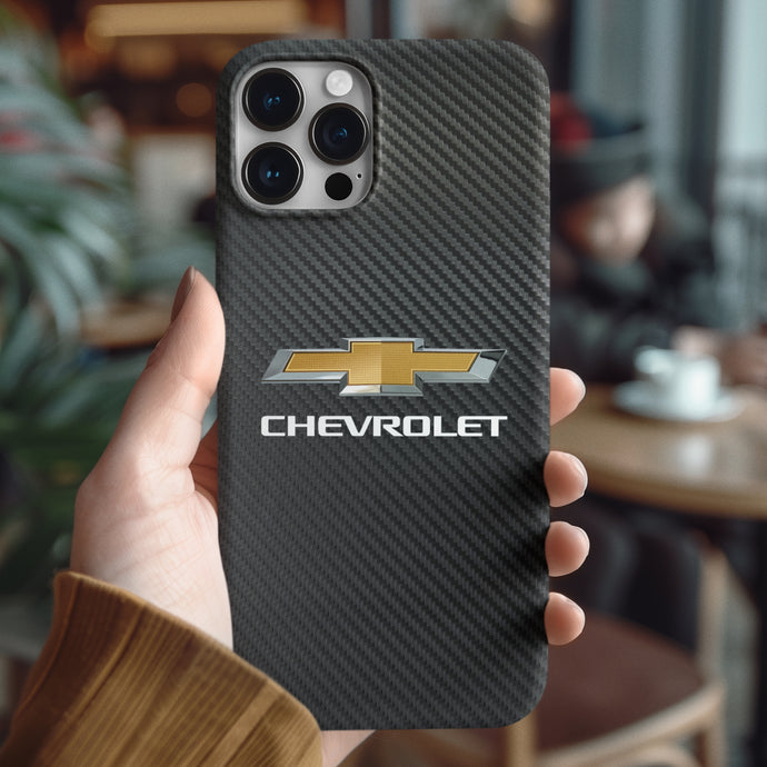 Chevrolet Carbon Fiber Tempered Glass iPhone Case FREE Shipping Worldwide