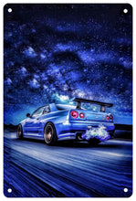 Load image into Gallery viewer, Nissan GTR R34 Skyline Decorative Metal Plate FREE Shipping Worldwide!!