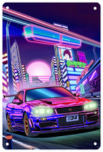 Load image into Gallery viewer, Nissan GTR R34 Skyline Decorative Metal Plate FREE Shipping Worldwide!!