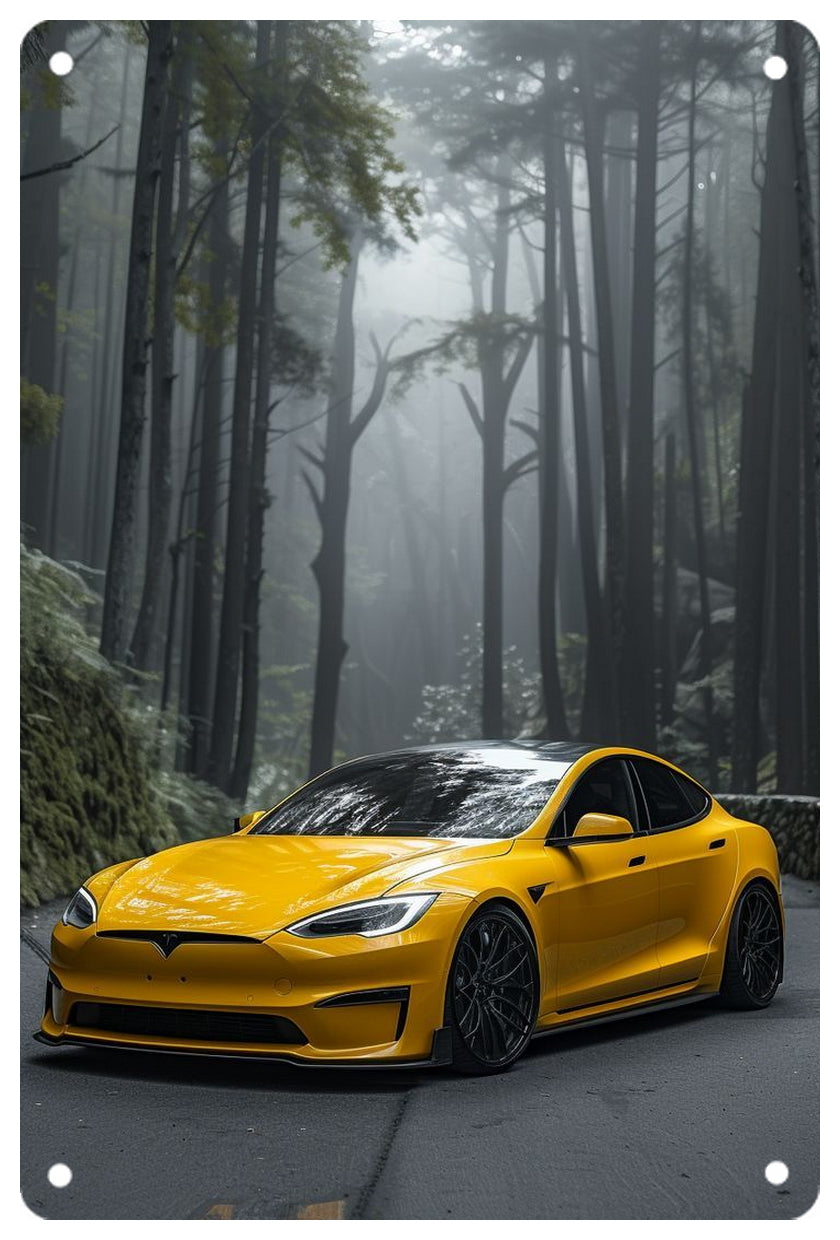 Tesla Model S Decorative Metal Plate FREE Shipping Worldwide!!