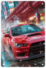 Load image into Gallery viewer, Mitsubishi Lancer Evolution Decorative Metal Plate FREE Shipping Worldwide!!