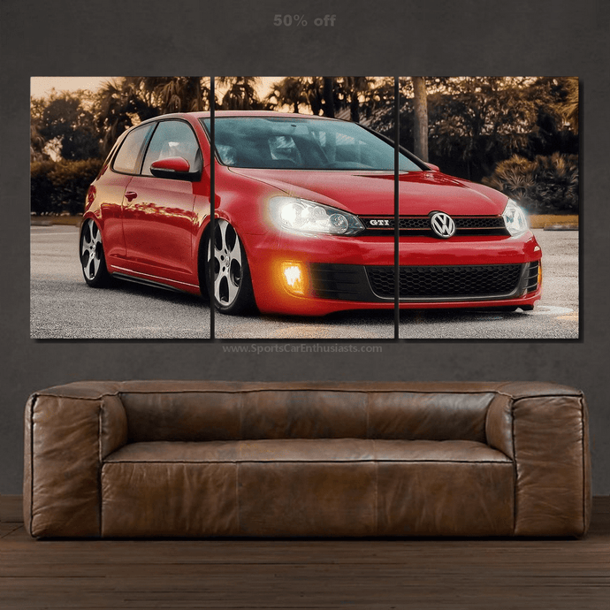 VW Golf MK6 GTI Canvas FREE Shipping Worldwide!! - Sports Car Enthusiasts