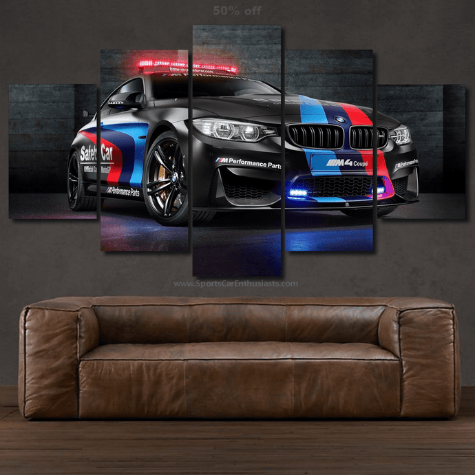 BMW M4 Safety Car Canvas FREE Shipping Worldwide!! - Sports Car Enthusiasts