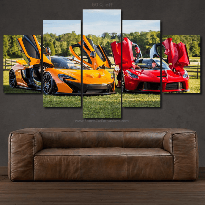 Hypercars Canvas 3/5pcs FREE Shipping Worldwide!! - Sports Car Enthusiasts