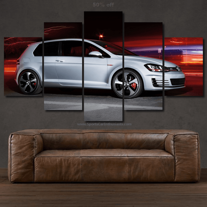 VW Golf GTI Canvas 3/5pcs FREE Shipping Worldwide!! - Sports Car Enthusiasts