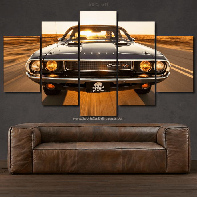 Dodge Challenger Canvas 3/5pcs FREE Shipping Worldwide!! - Sports Car Enthusiasts