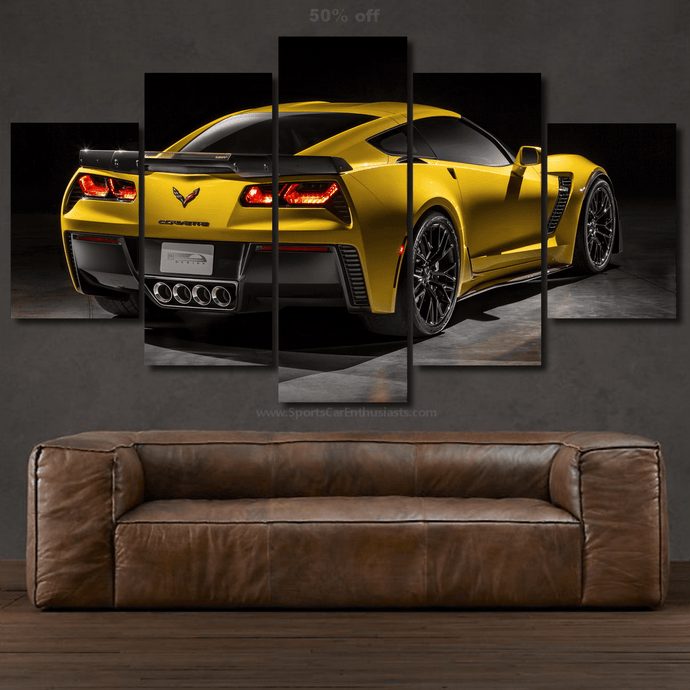 Chevrolet Corvette Z06 Canvas 3/5pcs FREE Shipping Worldwide!! - Sports Car Enthusiasts