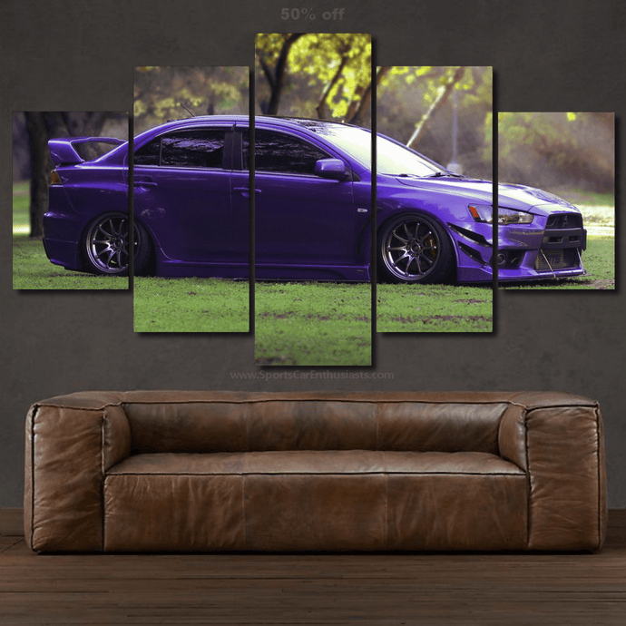 Mitsubishi EVO X Canvas 3/5pcs FREE Shipping Worldwide!! - Sports Car Enthusiasts