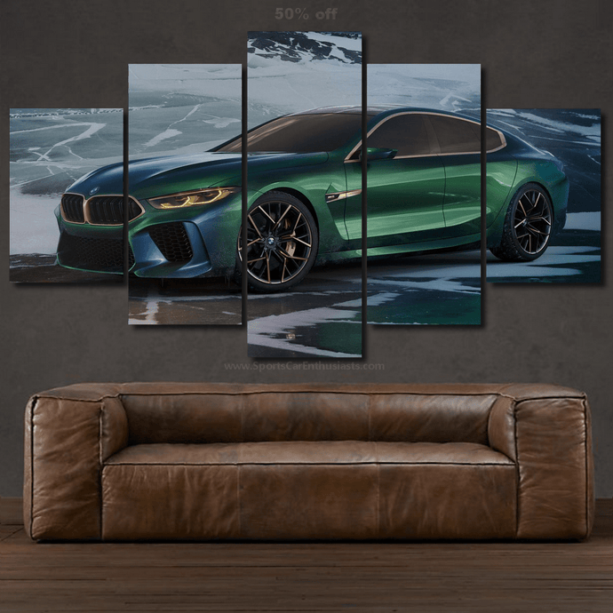 BMW M8 Gran Coupe Canvas 3/5pcs FREE Shipping Worldwide!! - Sports Car Enthusiasts