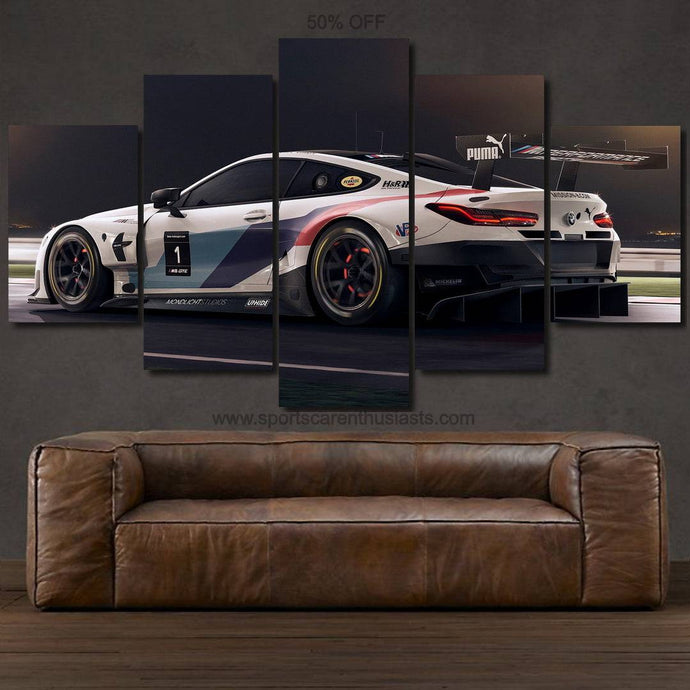 BMW M8 GTE Canvas FREE Shipping Worldwide!! - Sports Car Enthusiasts