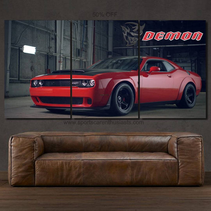 Dodge Challenger SRT Demon Canvas FREE Shipping Worldwide!! - Sports Car Enthusiasts