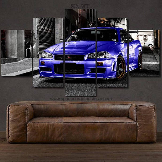 Nissan GT-R R34 Skyline Canvas FREE Shipping Worldwide!! - Sports Car Enthusiasts