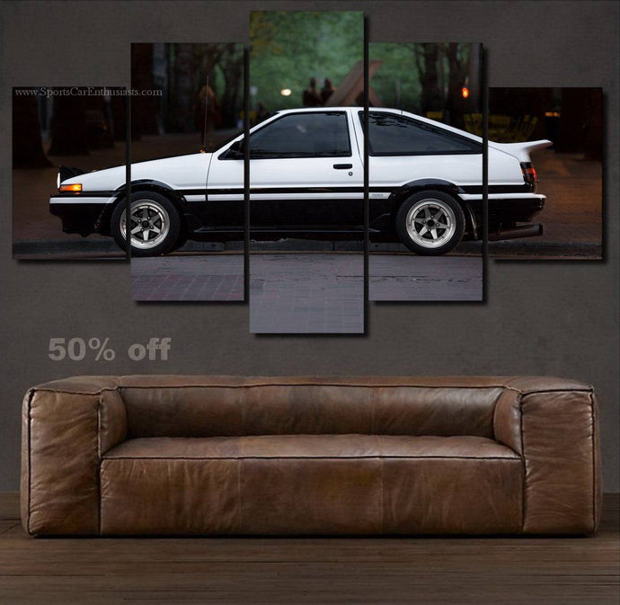 Toyota AE86 Canvas 3/5pcs FREE Shipping Worldwide!! - Sports Car Enthusiasts