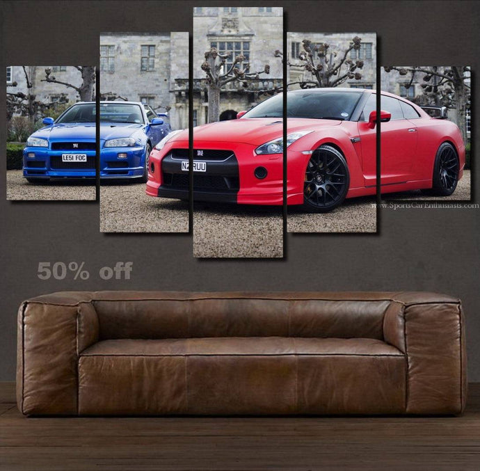 Nissan GT-R Canvas 3/5pcs FREE Shipping Worldwide!! - Sports Car Enthusiasts