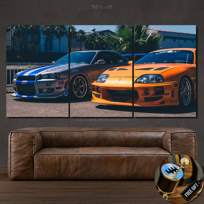 Fast & Furious Canvas FREE Shipping Worldwide!! - Sports Car Enthusiasts