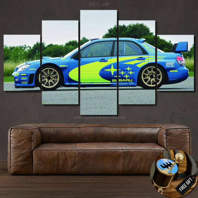 Subaru STI WRC Canvas FREE Shipping Worldwide!! - Sports Car Enthusiasts