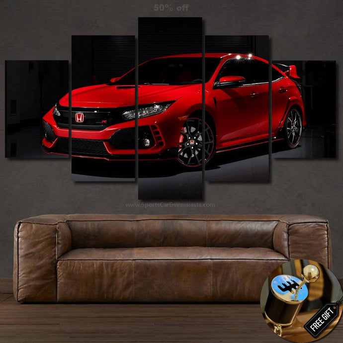 Honda Civic Type R Canvas 3/5pcs FREE Shipping Worldwide!! - Sports Car Enthusiasts