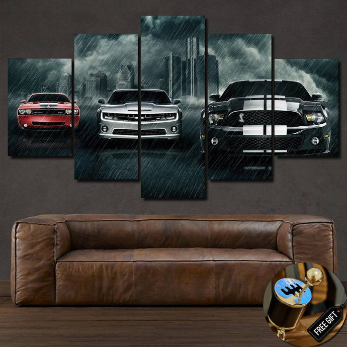 Muscle Cars Canvas 3/5pcs FREE Shipping Worldwide!! - Sports Car Enthusiasts