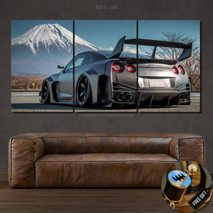 Nissan GT-R R35 Liberty Walk 3pcs Canvas FREE Shipping Worldwide!! - Sports Car Enthusiasts