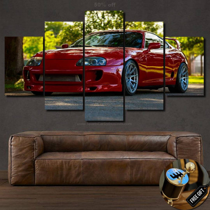 Toyota Supra Canvas 3/5pcs FREE Shipping Worldwide!! - Sports Car Enthusiasts