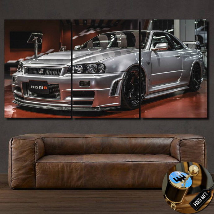 Nissan GT-R R34 Canvas FREE Shipping Worldwide!! - Sports Car Enthusiasts