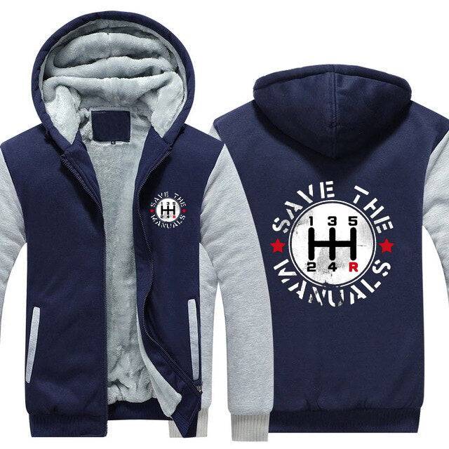 47 Men's Hoodie - Blue - L